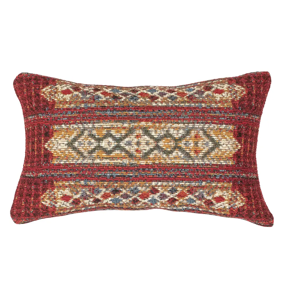 Liora Manne Marina Tribal Stripe Indoor/Outdoor Pillow Red 12