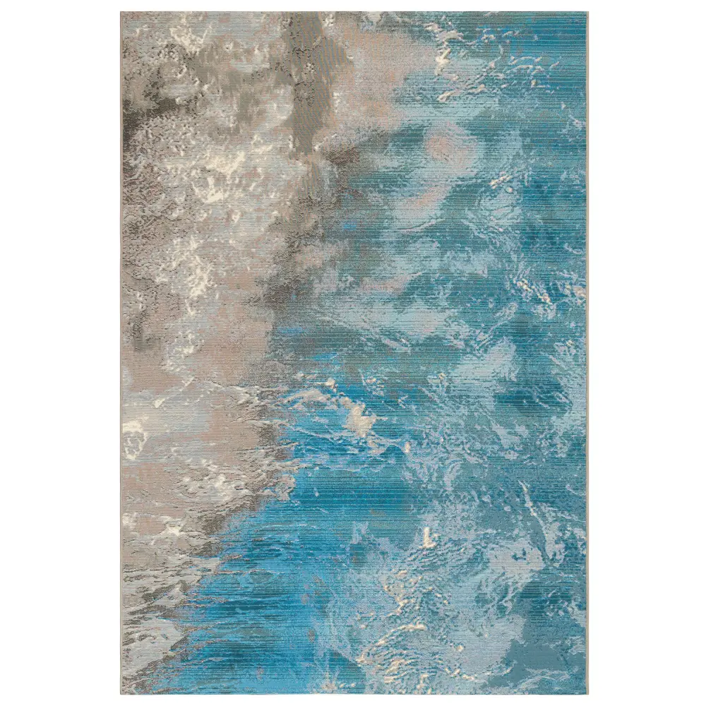 Liora Manne Marina Surf Indoor/Outdoor Area Rug Ocean 4'10