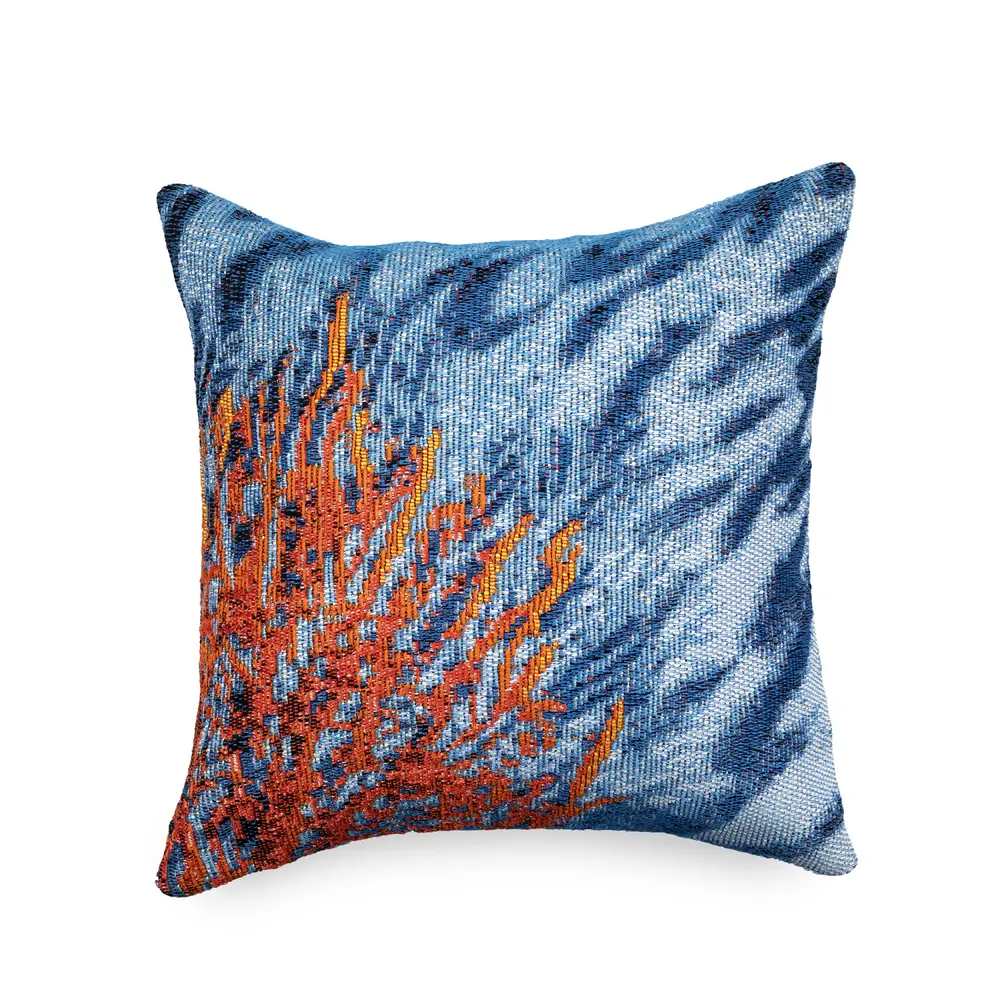Liora Manne Marina Coral Indoor/Outdoor Pillow Ocean 18