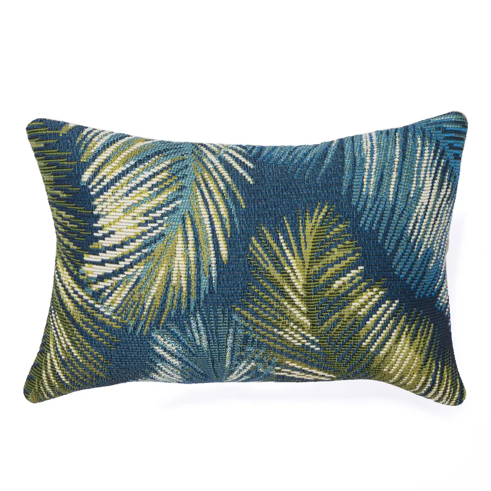Liora Manne Marina Palm Border Indoor/Outdoor Pillow Navy 12
