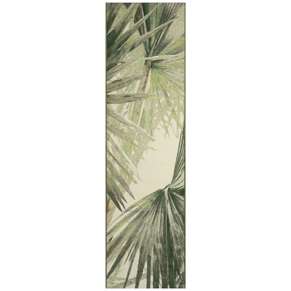 Liora Manne Marina Palm Fan Indoor/Outdoor Area Rug Green 1'11