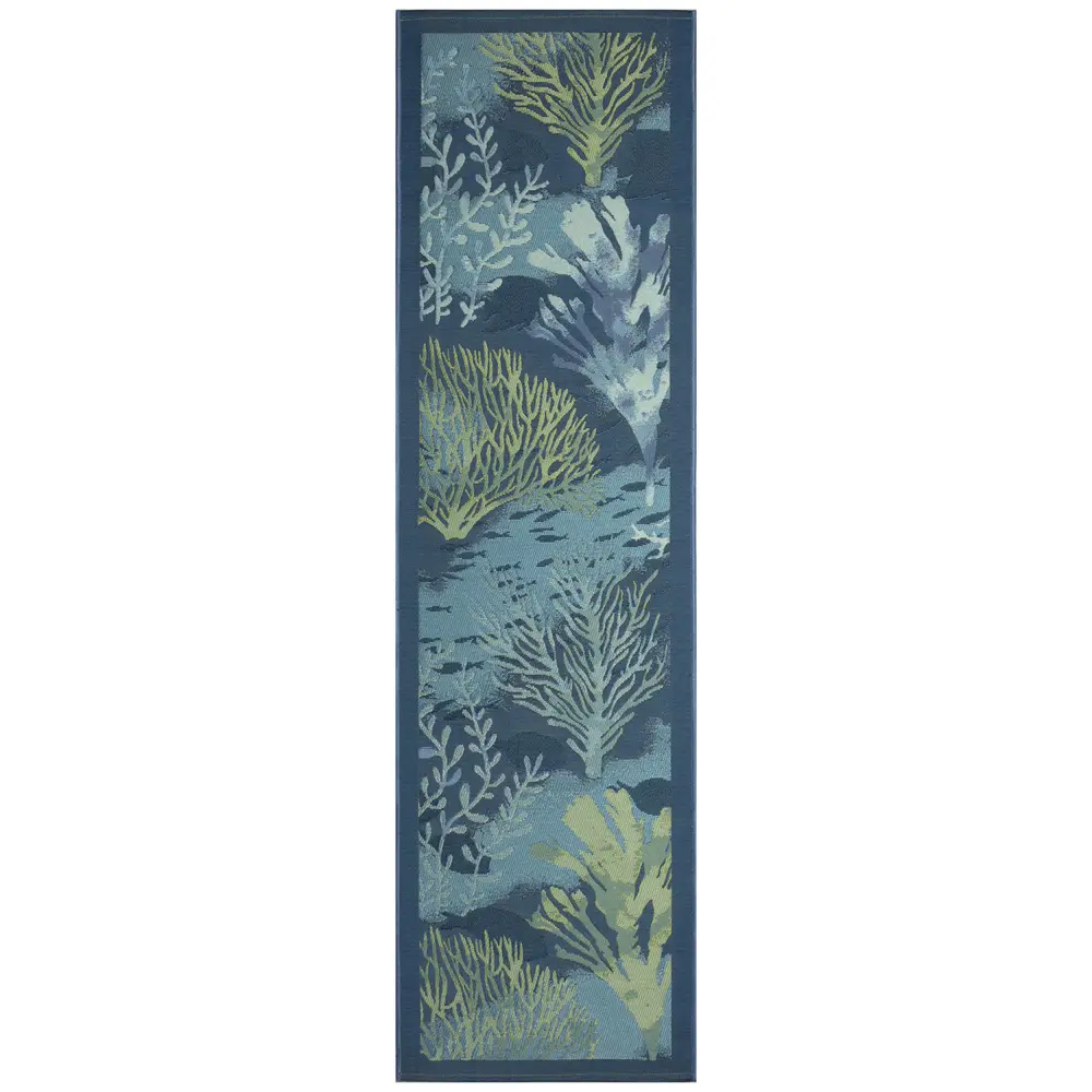 Liora Manne Marina Coral Garden Indoor/Outdoor Area Rug Lapis 1'11