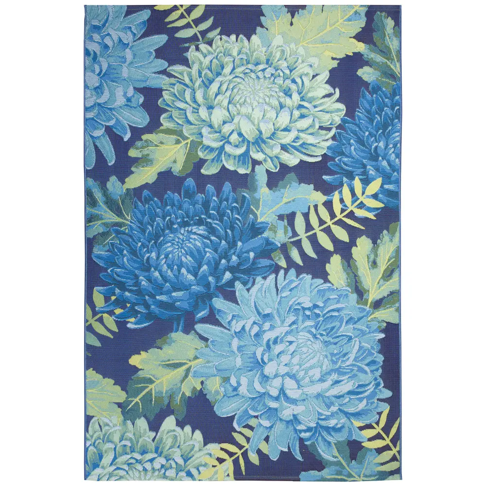 Liora Manne Marina Mum Indoor/Outdoor Area Rug Blue 6'6