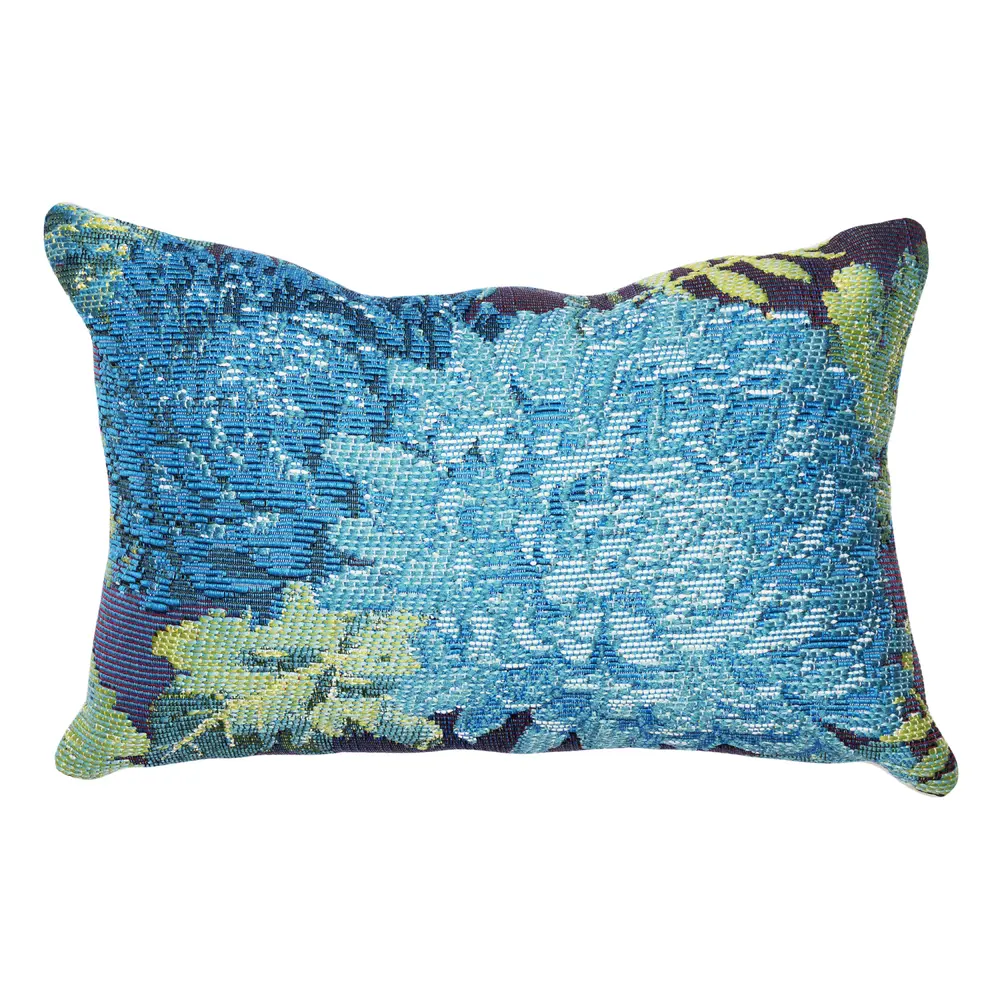 Liora Manne Marina Mums Indoor/Outdoor Pillow Blue 12