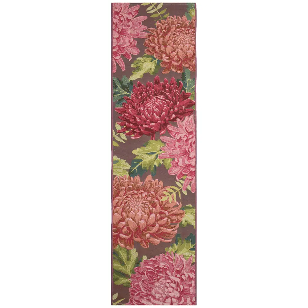 Liora Manne Marina Mum Indoor/Outdoor Area Rug Fuchsia 1'11