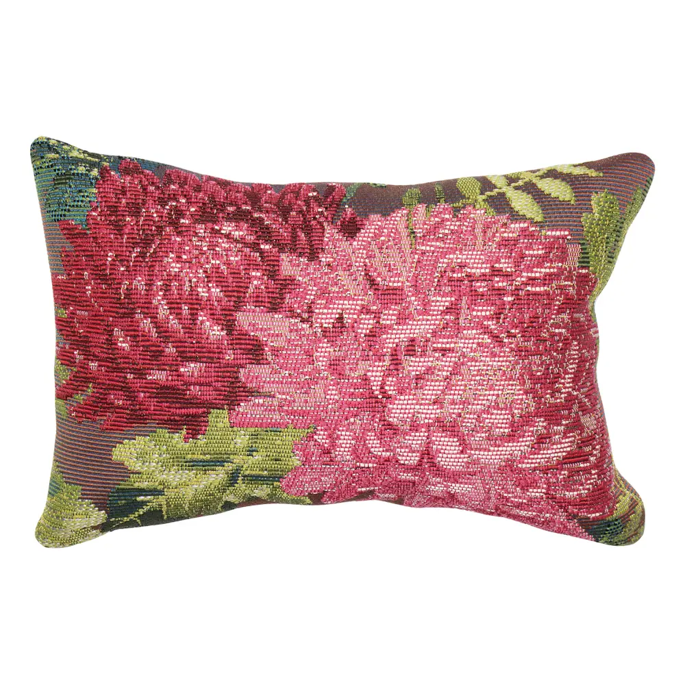 Liora Manne Marina Mums Indoor/Outdoor Pillow Fuchsia 12