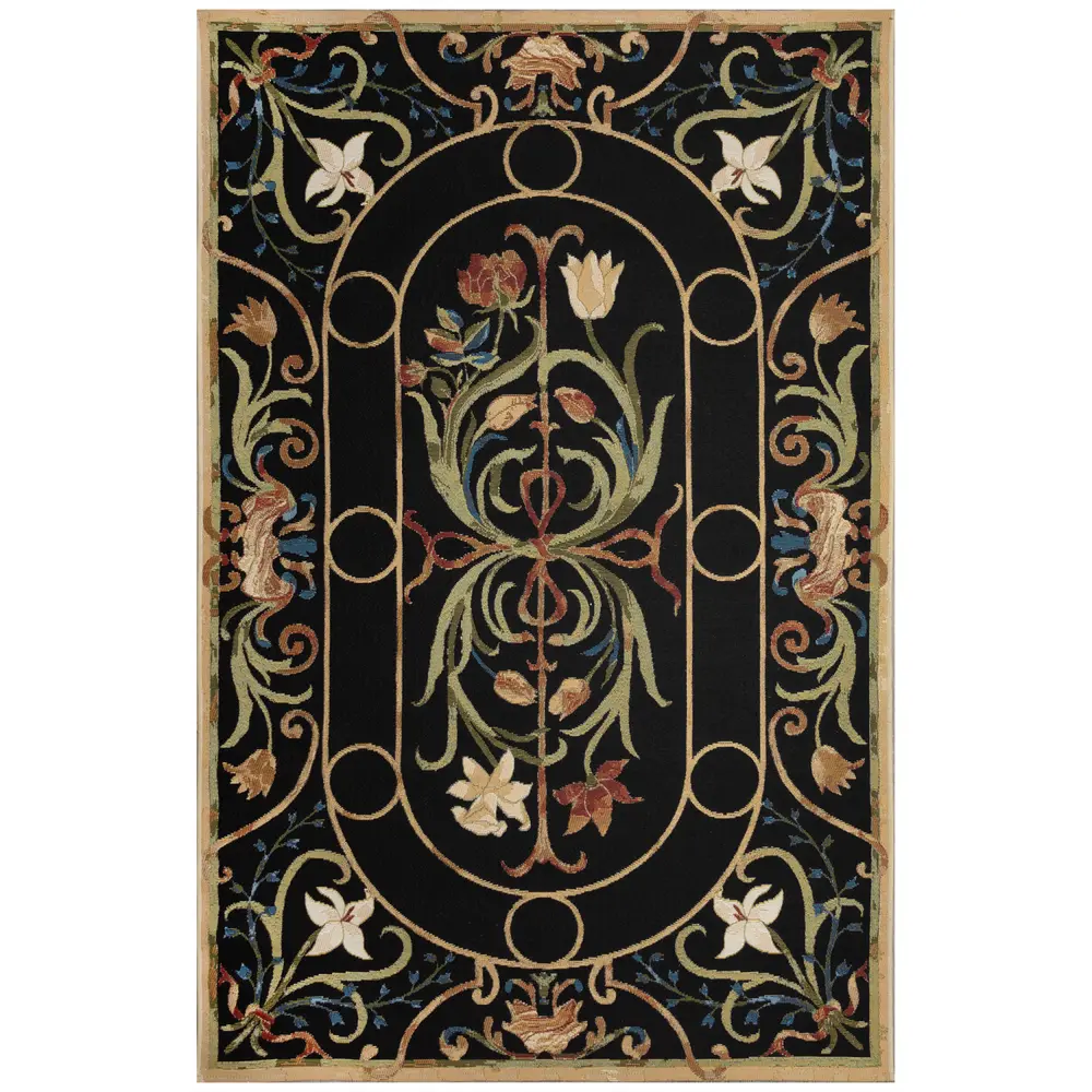 Liora Manne Marina Dream Garden Indoor/Outdoor Area Rug Midnight 8'10