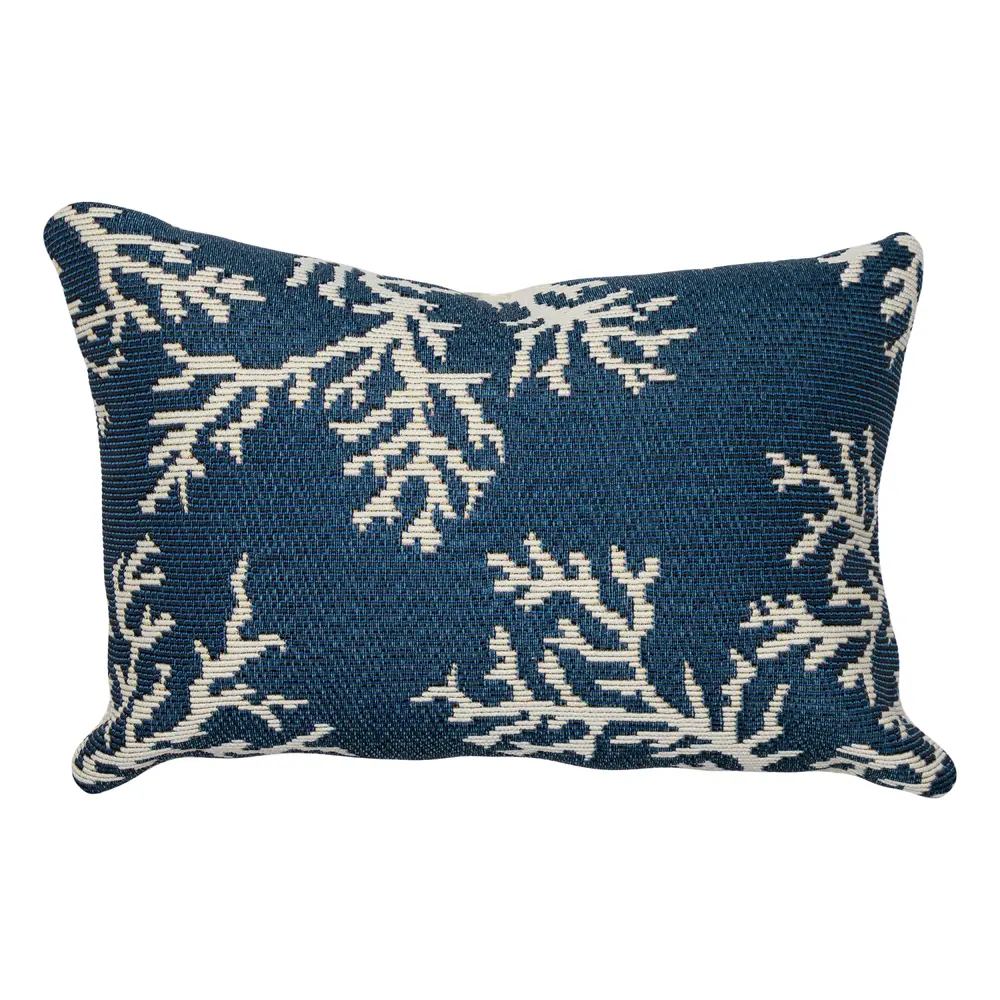 Liora Manne Marina Coral Edge Indoor/Outdoor Pillow Navy 12