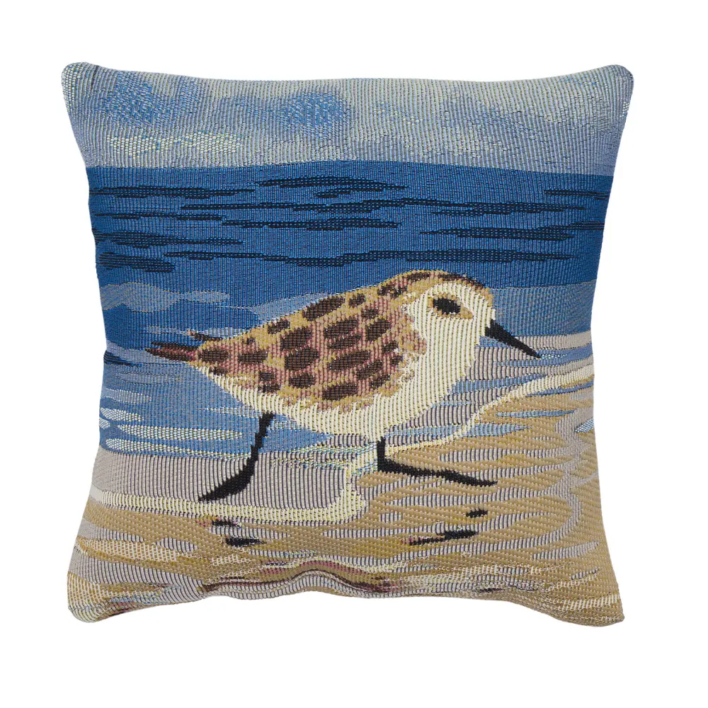 Liora Manne Marina Running Sandpipers Indoor/Outdoor Pillow Sand 18