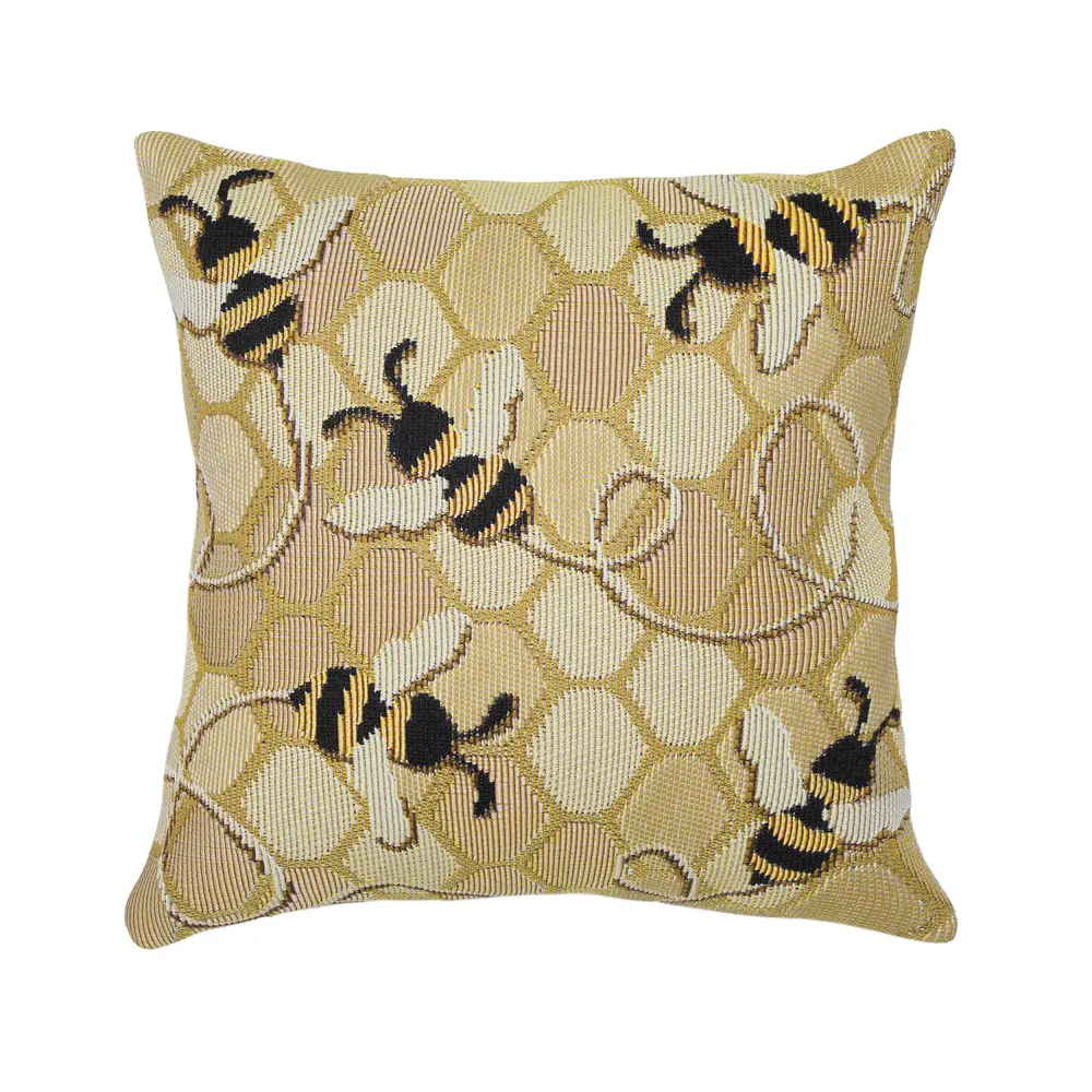 Liora Manne Marina Bee Free Indoor/Outdoor Pillow Honey 18