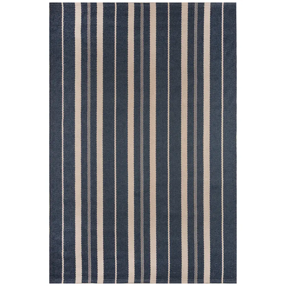 Liora Manne Mia Multi Stripe Indoor/Outdoor Area Rug Navy 7'6