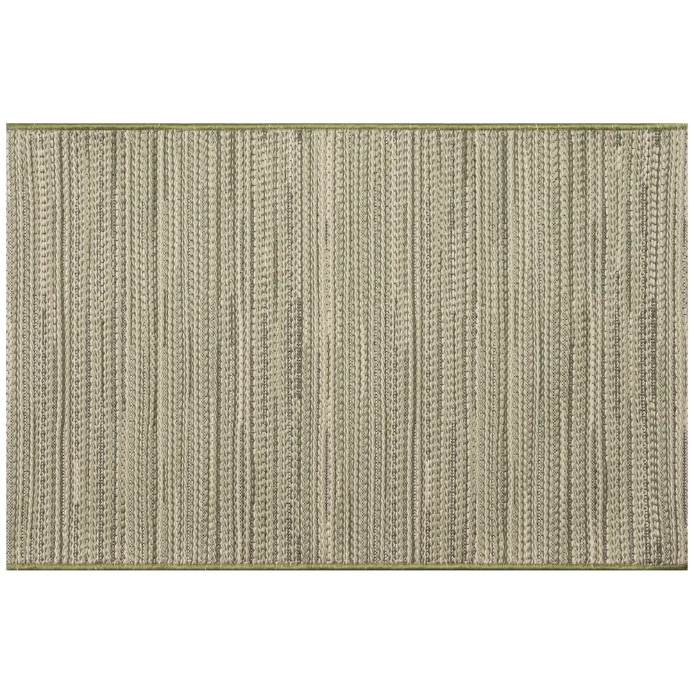 Liora Manne Miranda Tweed Stripe Indoor/Outdoor Area Rug Green 1'7