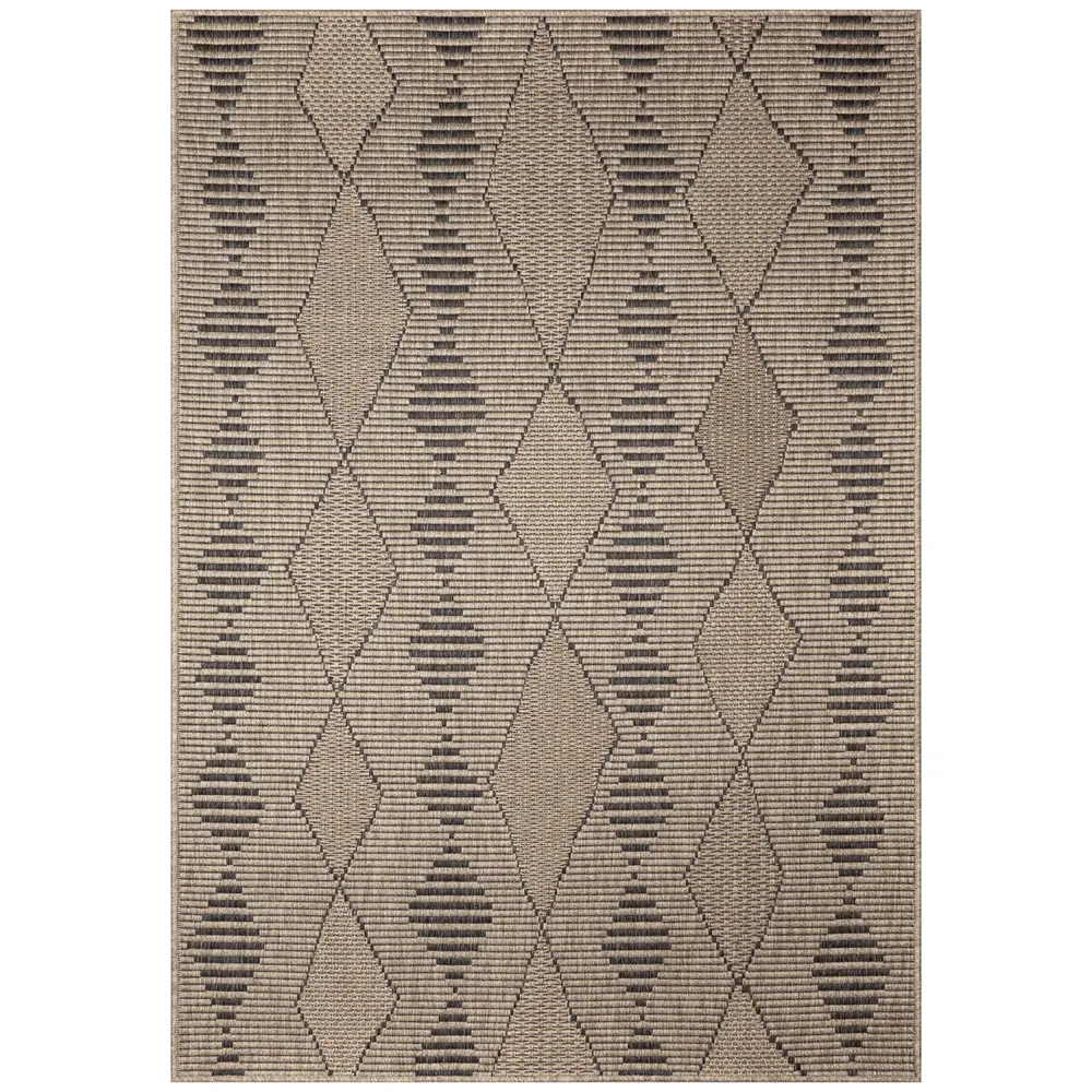 Liora Manne Monaco Diamonds Indoor/Outdoor Area Rug Taupe 5'3