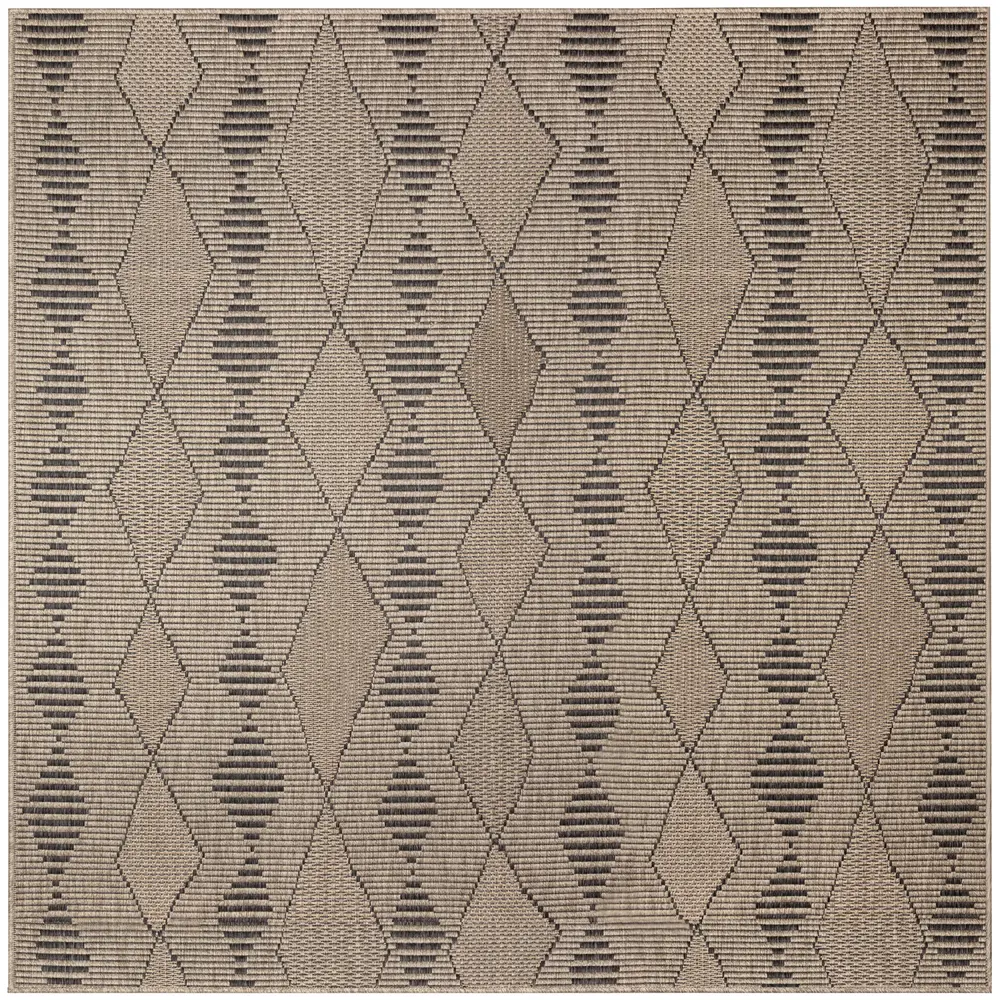 Liora Manne Monaco Diamonds Indoor/Outdoor Area Rug Taupe 7'10