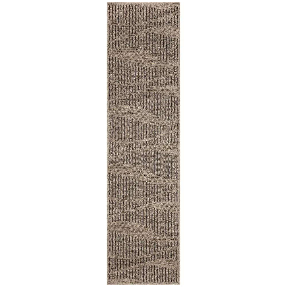 Liora Manne Monaco Wave Indoor/Outdoor Area Rug Taupe 1'11