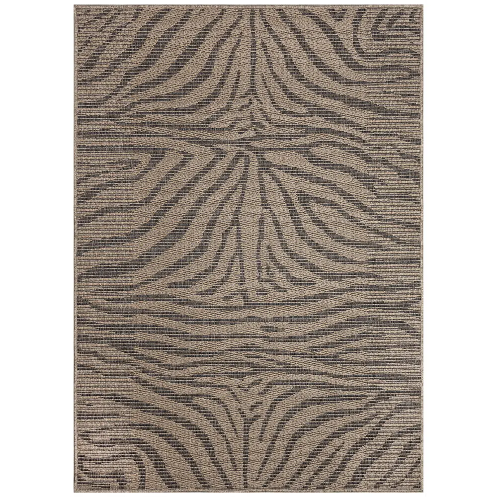 Liora Manne Monaco Zebra Indoor/Outdoor Area Rug Taupe 3'3