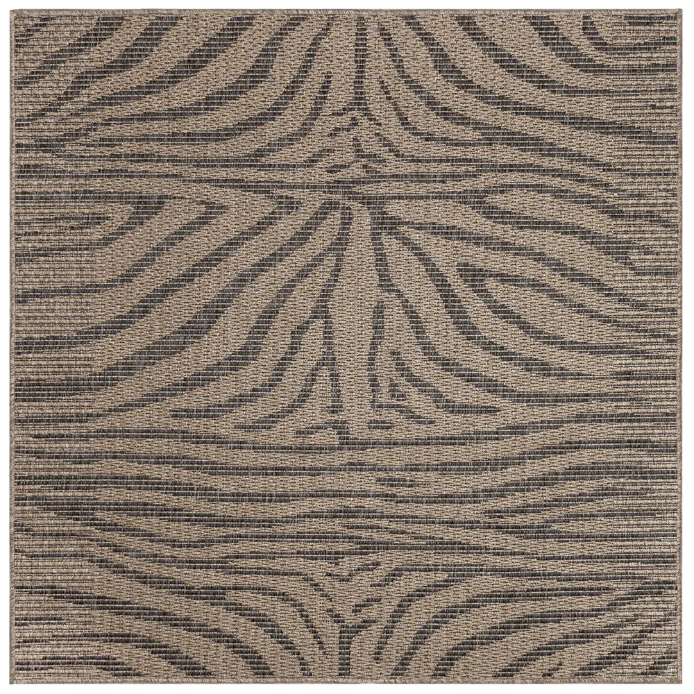 Liora Manne Monaco Zebra Indoor/Outdoor Area Rug Taupe 7'10