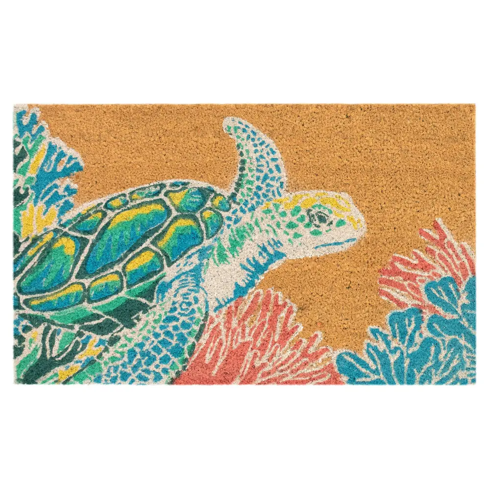 Liora Manne Natura Seaturtle Outdoor Mat Neutral 2' x 3'