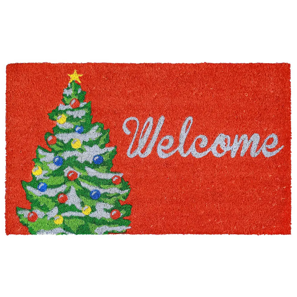 Liora Manne Natura Winter Welcome Outdoor Mat Red 1'6