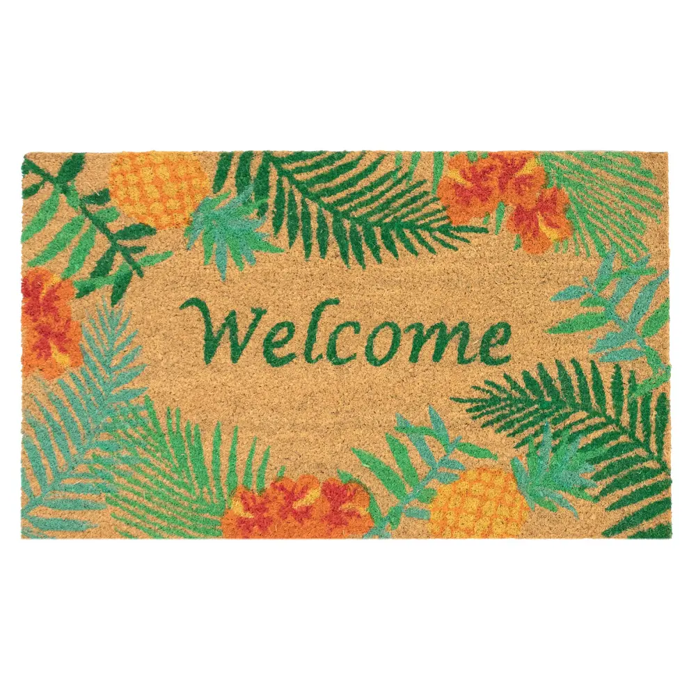 Liora Manne Natura Tropical Welcome Outdoor Mat Natural 1'6