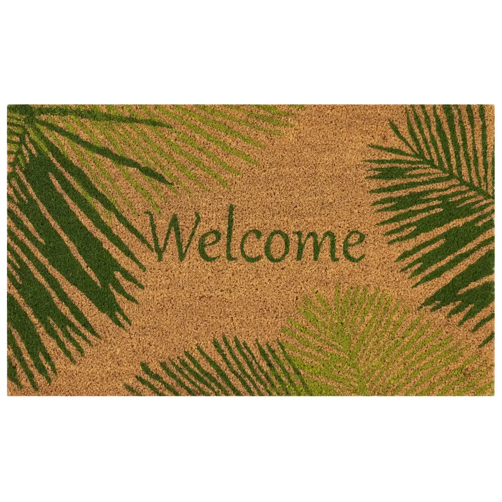 Liora Manne Natura Palm Border Outdoor Mat Green 1'6