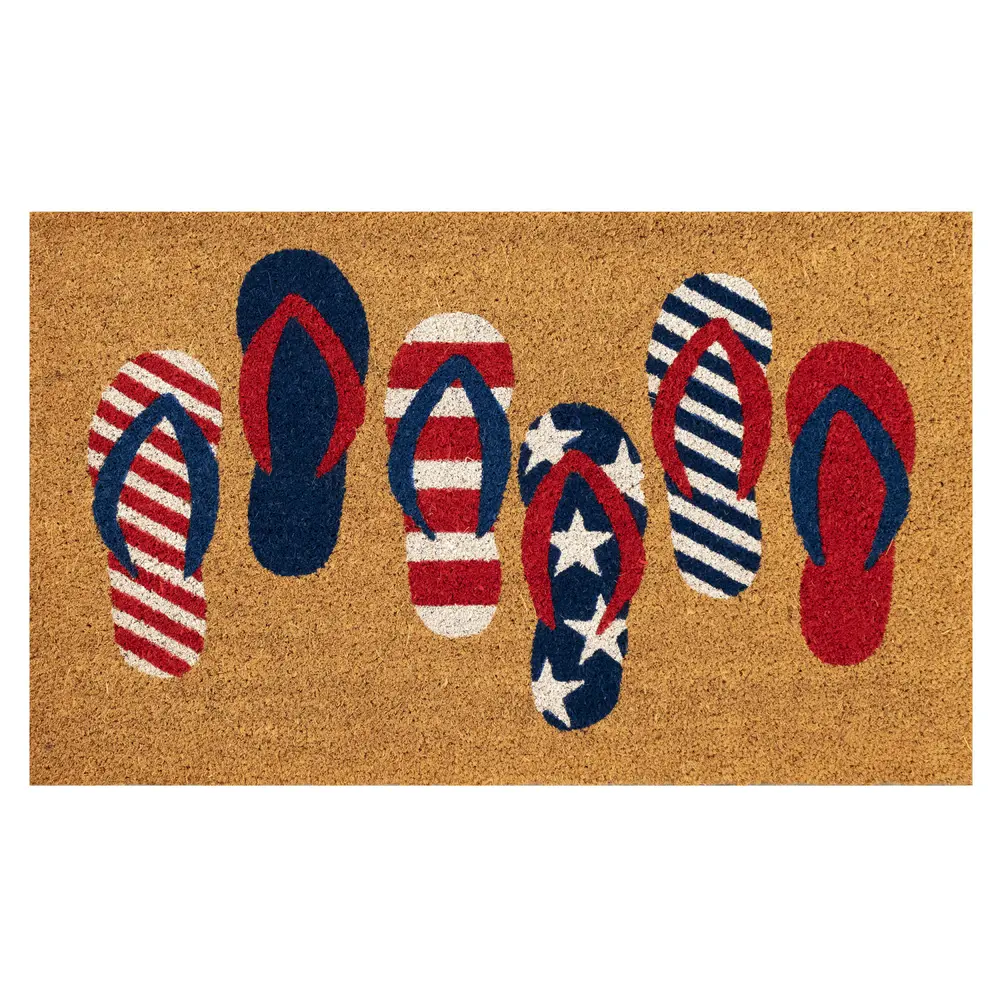 Liora Manne Natura Freedom Flops Outdoor Mat Natural 2' x 3'