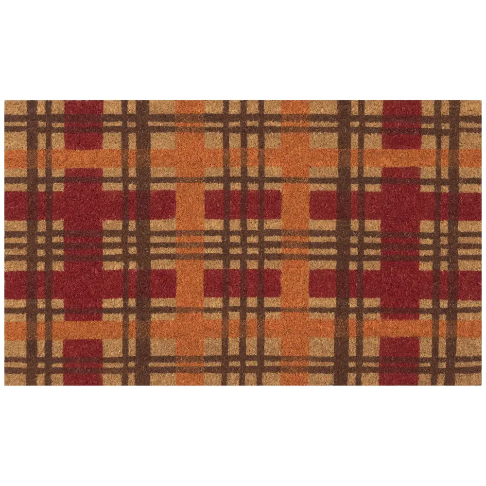 Liora Manne Natura Plaid Outdoor Mat Autumn 2' x 3'