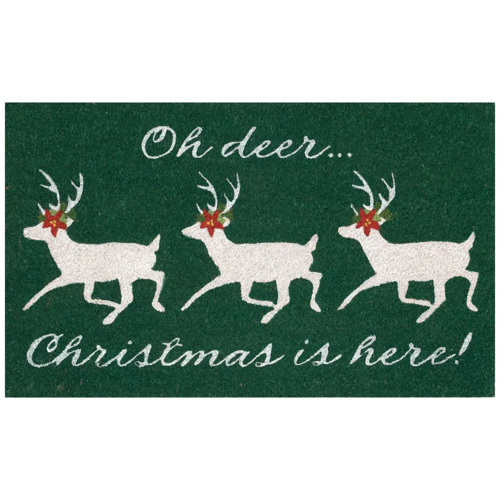 Liora Manne Natura Christmas Is Here Outdoor Mat Forest 1'6