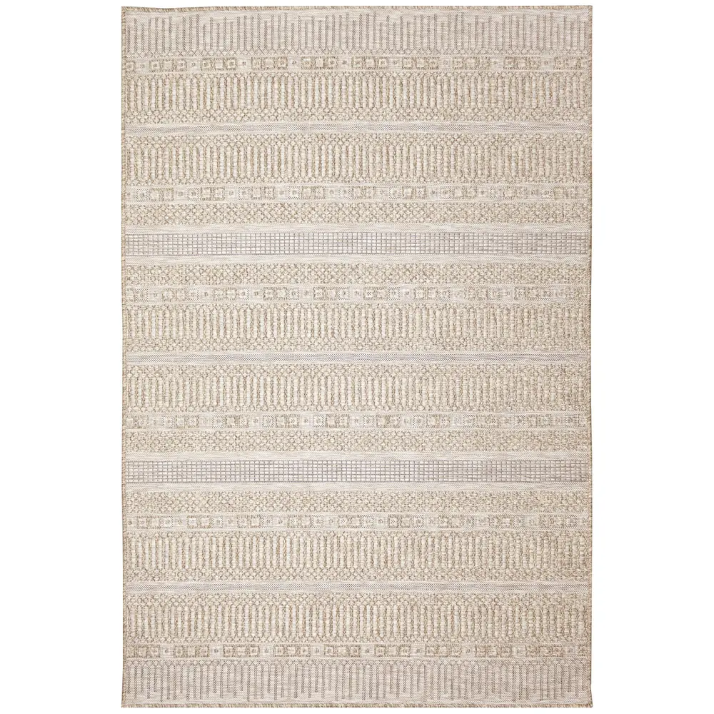 Liora Manne Orly Stripe Indoor/Outdoor Area Rug Natural 3'3
