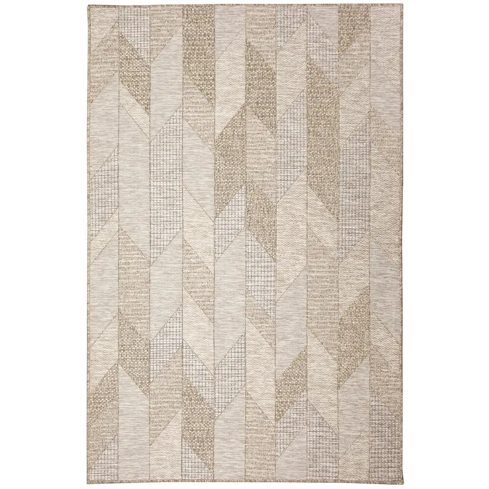Liora Manne Orly Angles Indoor/Outdoor Area Rug Natural 6'6
