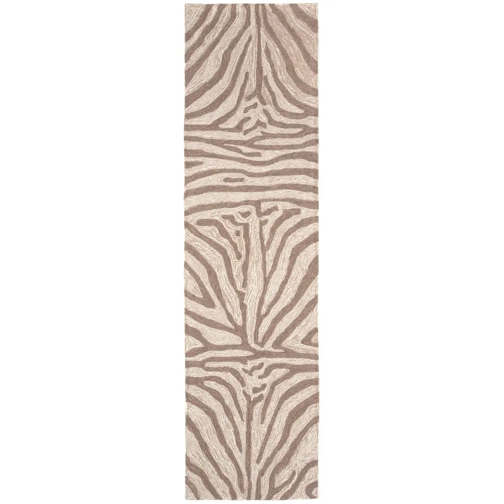 Liora Manne Ravella Zebra Indoor/Outdoor Area Rug Brown 2' x 8'