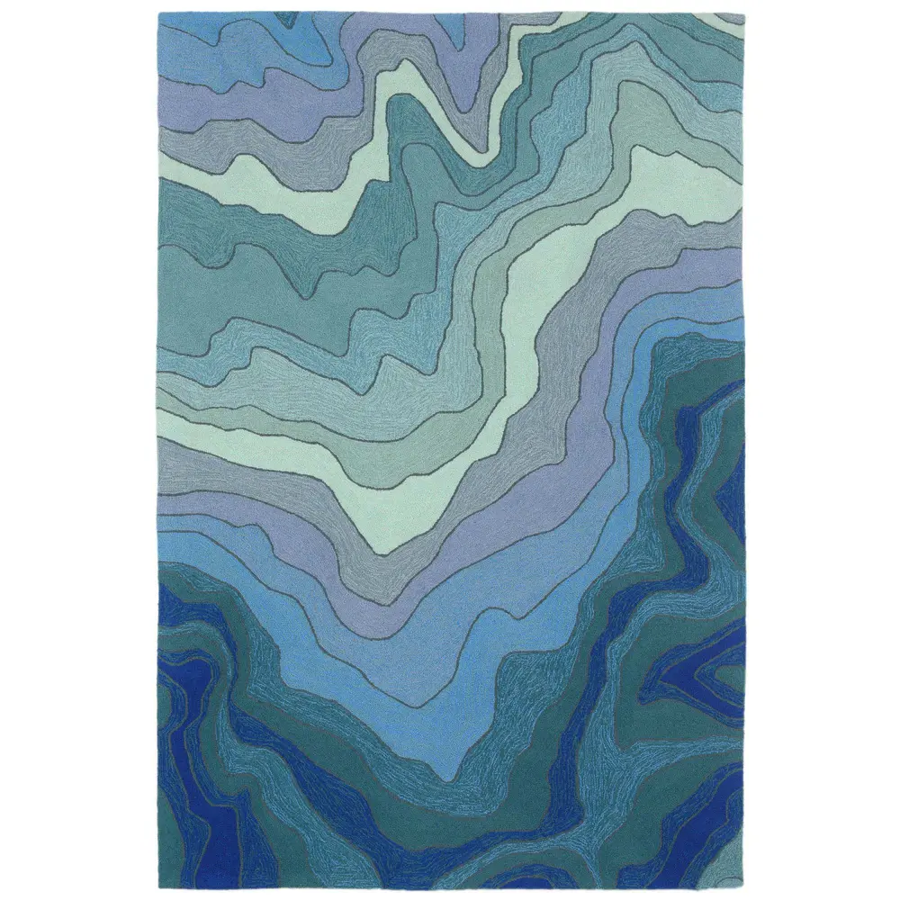 Liora Manne Ravella Mykonos Indoor/Outdoor Area Rug Water 5' x 7'6