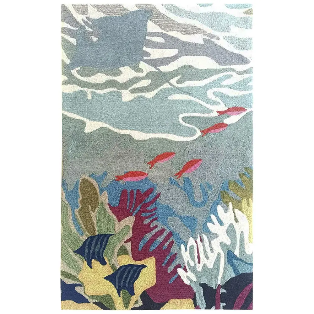 Liora Manne Ravella Ocean View Indoor/Outdoor Area Rug Blue 3'6