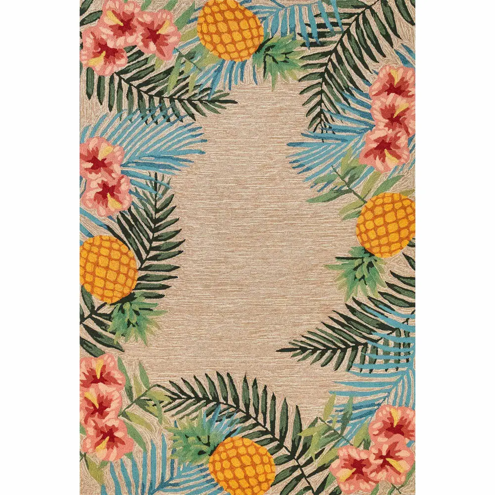 Liora Manne Ravella Tropical Indoor/Outdoor Area Rug Neutral 3'6