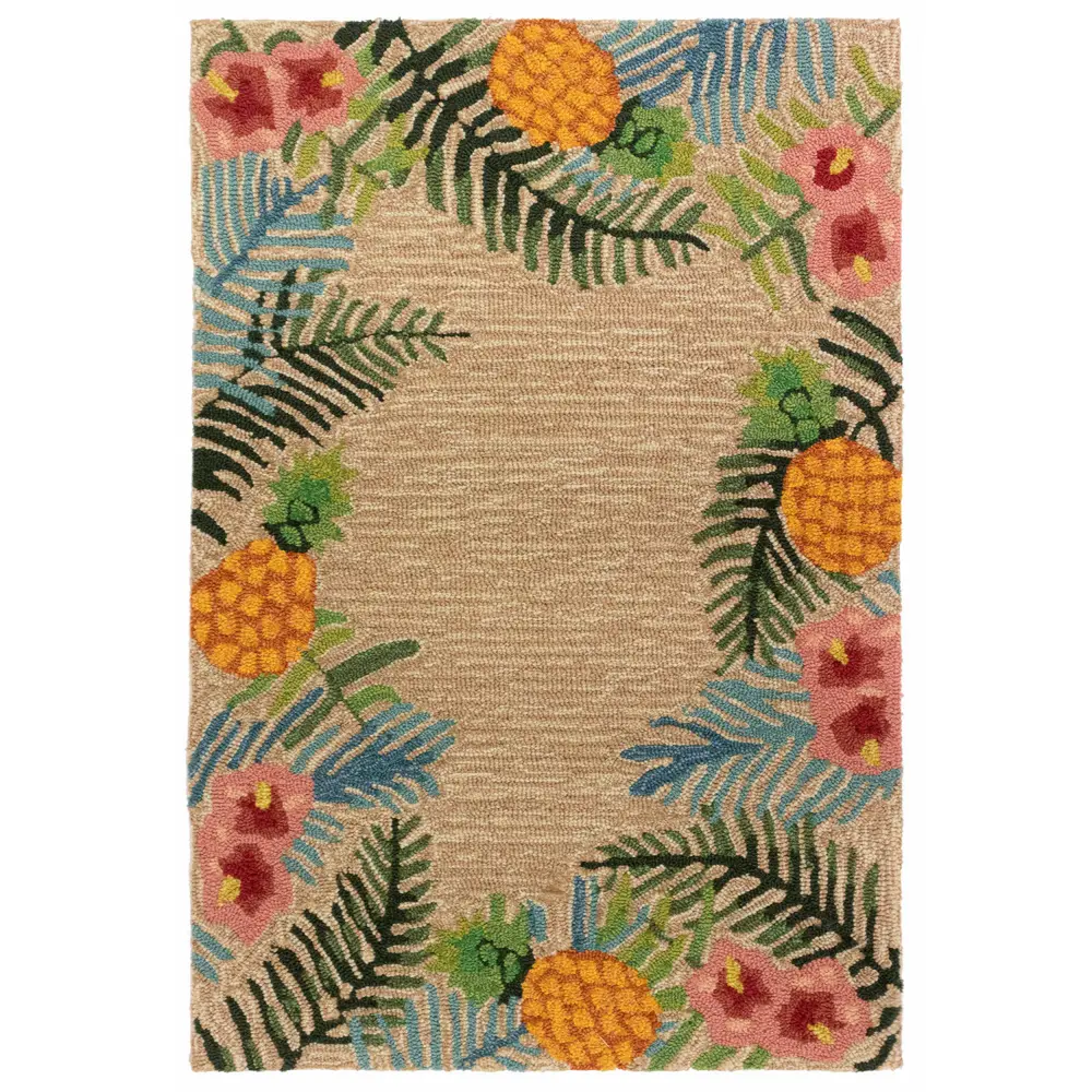 Liora Manne Ravella Tropical Indoor/Outdoor Area Rug Neutral 2' x 3'