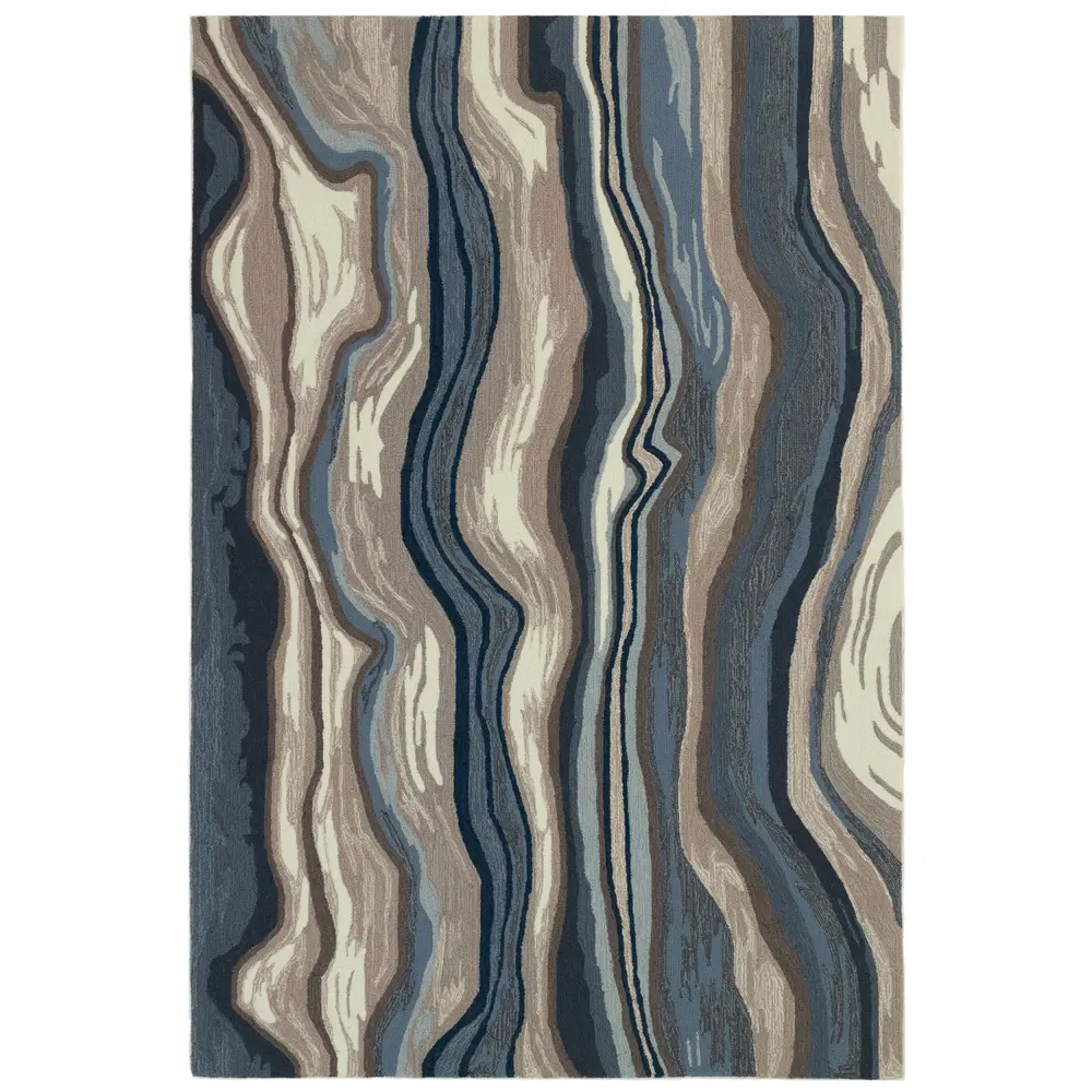 Liora Manne Ravella Ipanema Indoor/Outdoor Area Rug Blue/grey 3'6