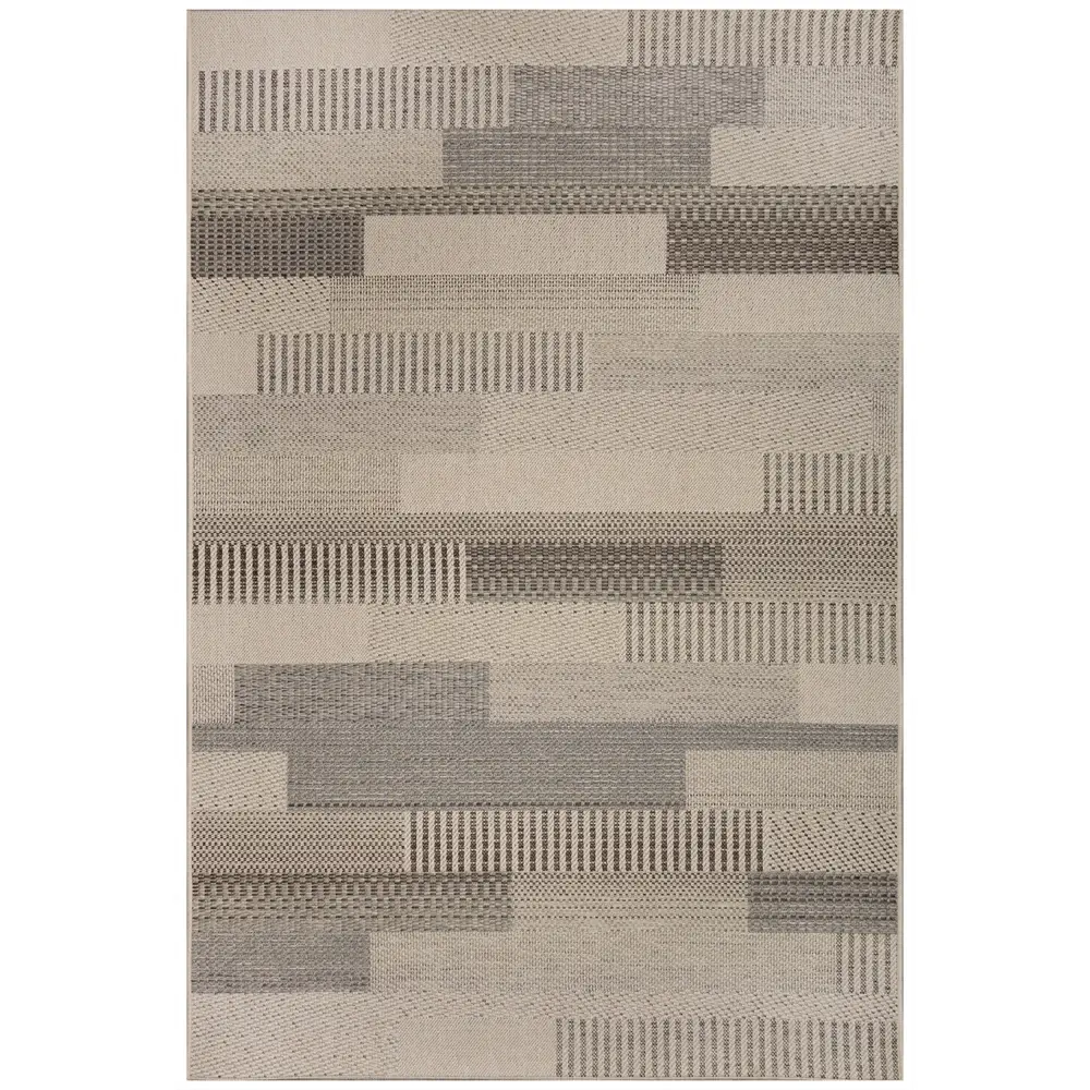Liora Manne Riviera Bands Indoor/Outdoor Area Rug Neutral 6'6