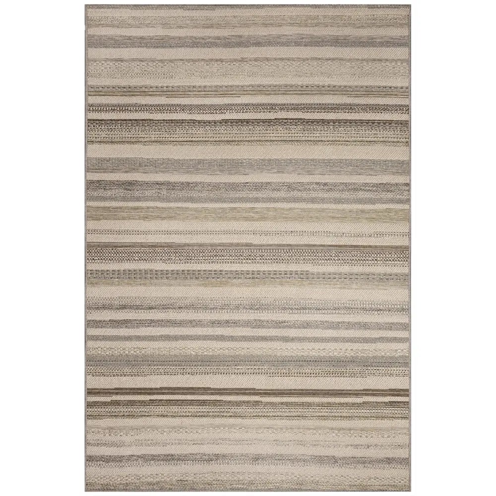 Liora Manne Riviera Stripe Indoor/Outdoor Area Rug Neutral 6'6