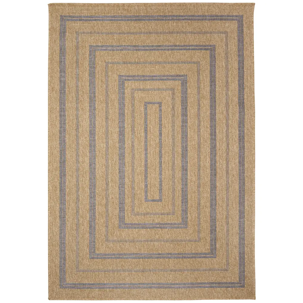 Liora Manne Sahara Multi Border Indoor/Outdoor Area Rug Navy 5'3