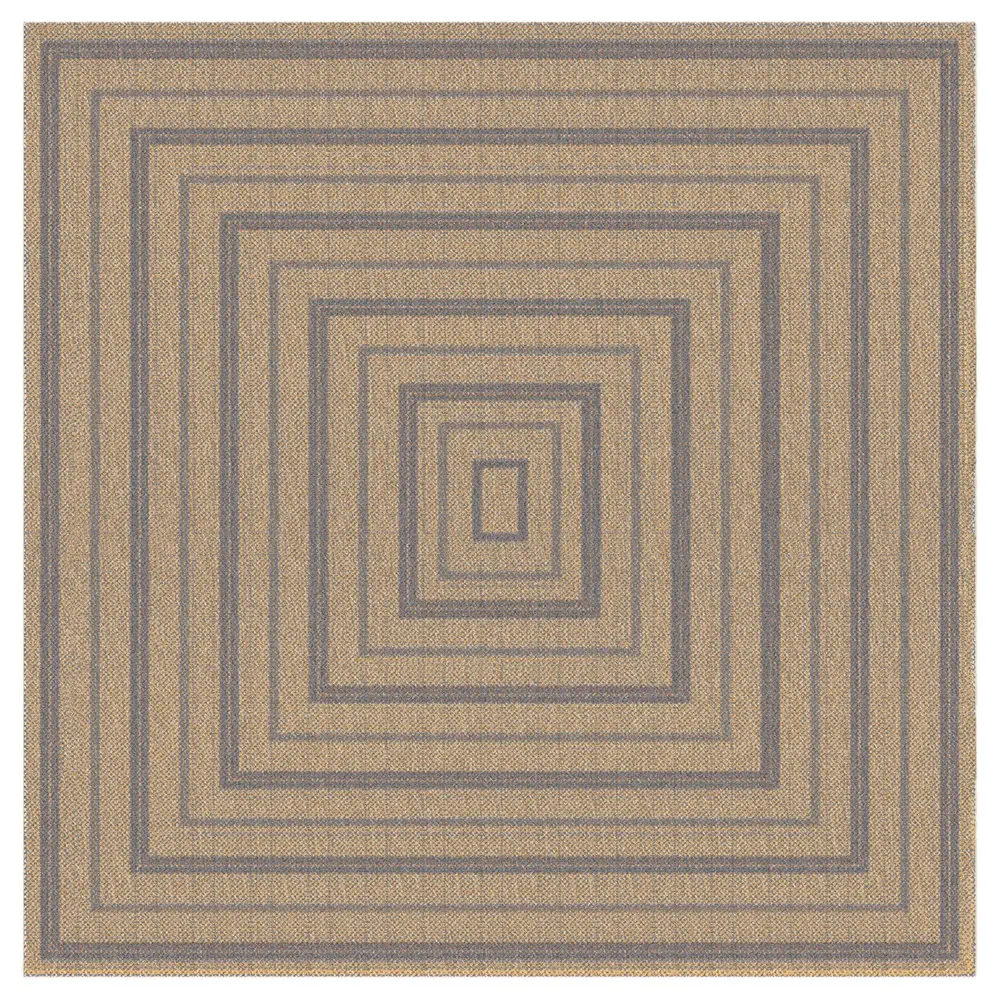Liora Manne Sahara Multi Border Indoor/Outdoor Area Rug Navy 7'10
