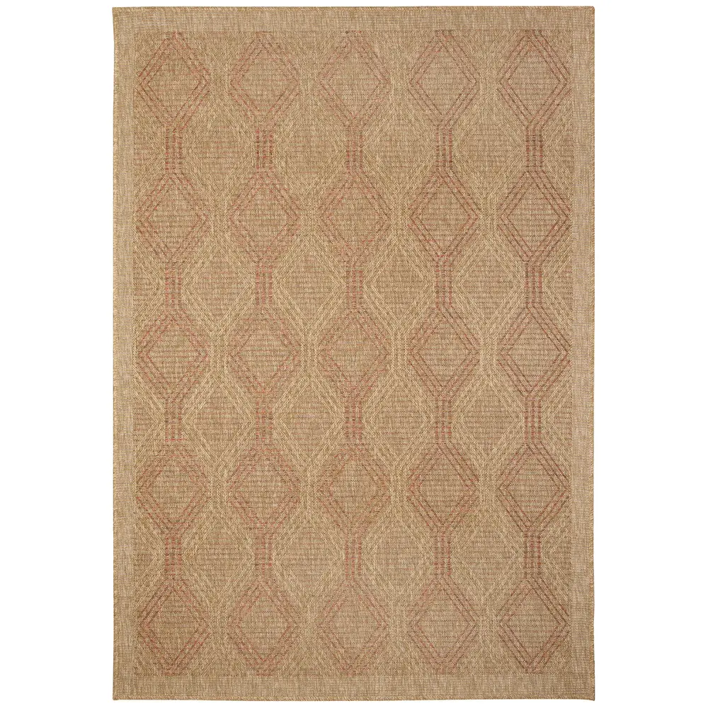 Liora Manne Sahara Links Indoor/Outdoor Area Rug Terracotta 7'10