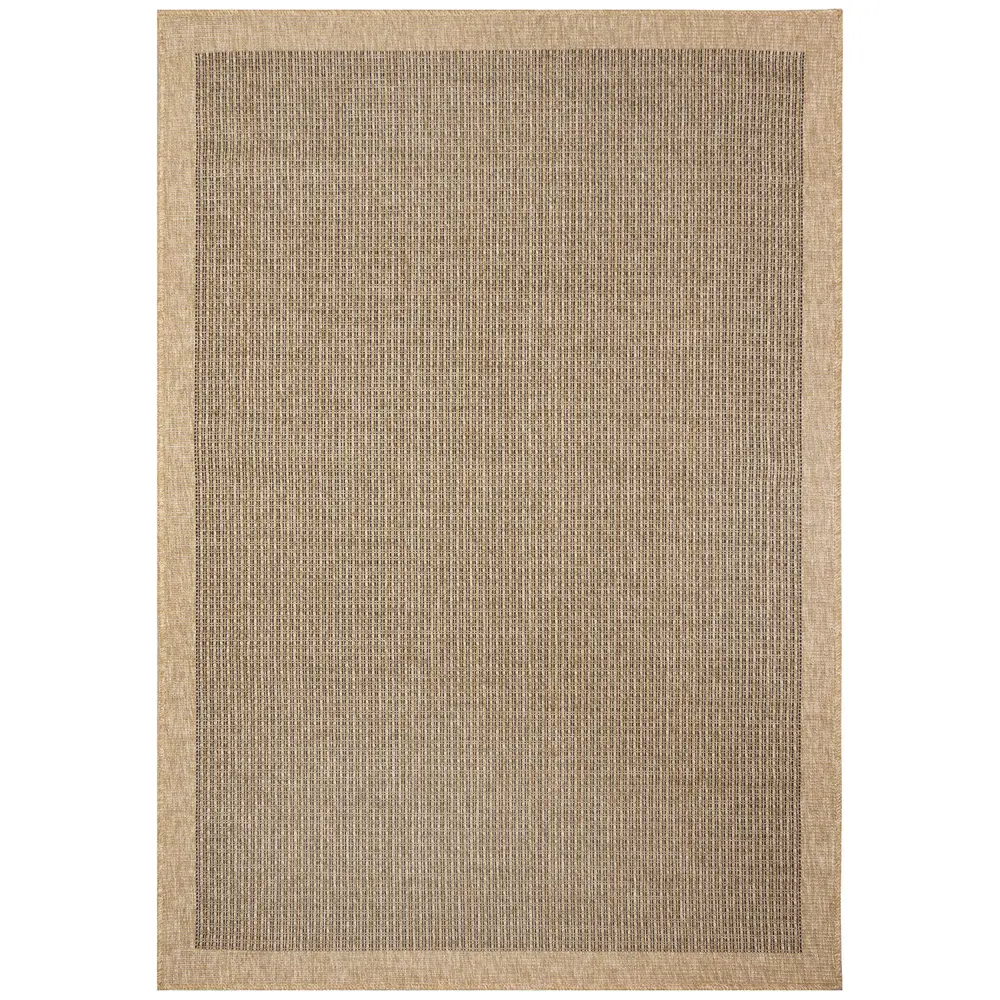 Liora Manne Sahara Texture Border Indoor/Outdoor Area Rug Natural 5'3