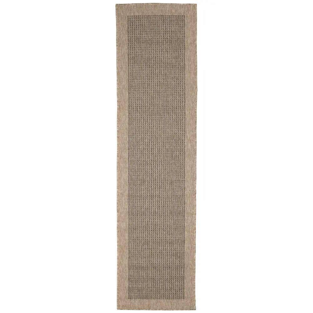 Liora Manne Sahara Texture Border Indoor/Outdoor Area Rug Natural 1'11