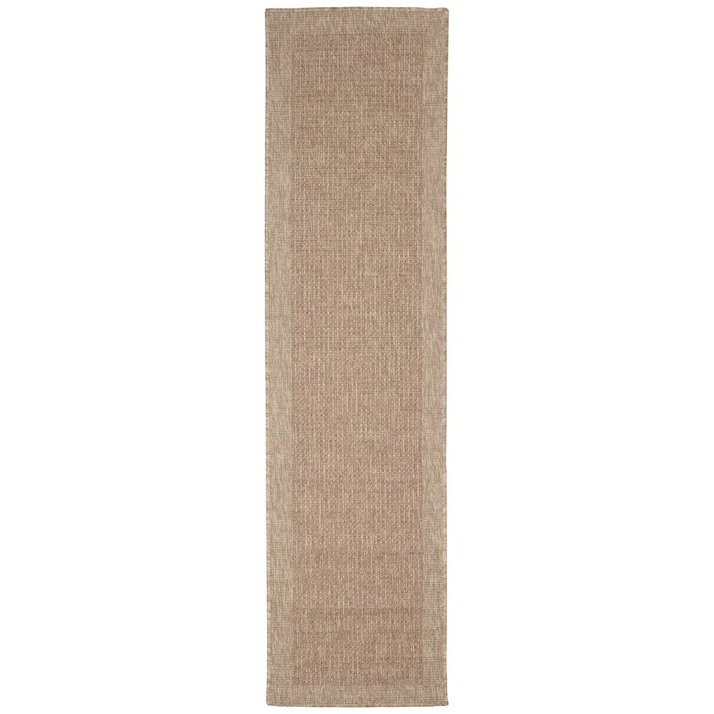 Liora Manne Sahara Texture Border Indoor/Outdoor Area Rug Terracotta 1'11