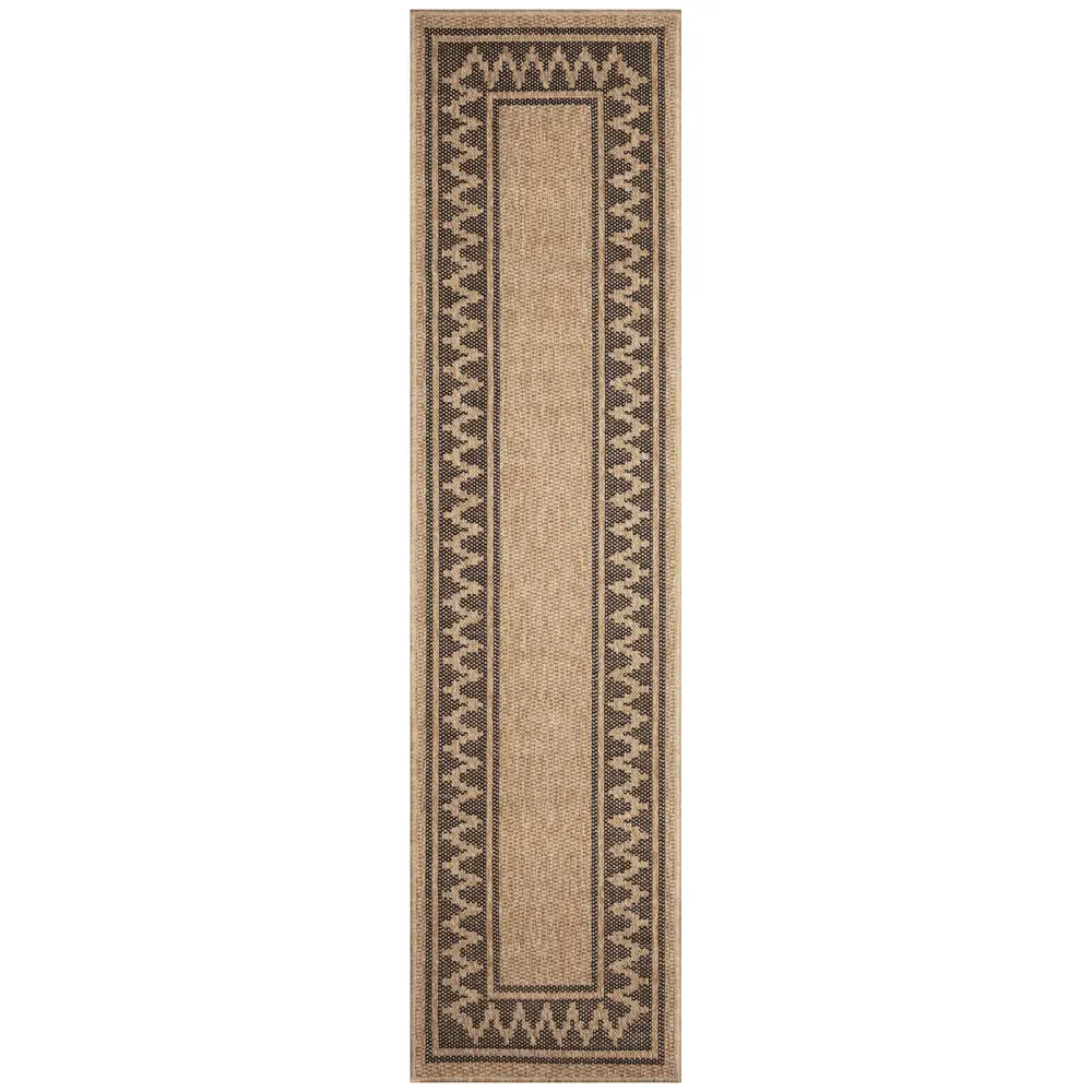 Liora Manne Sahara Diamond Border Indoor/Outdoor Area Rug Natural 1'11