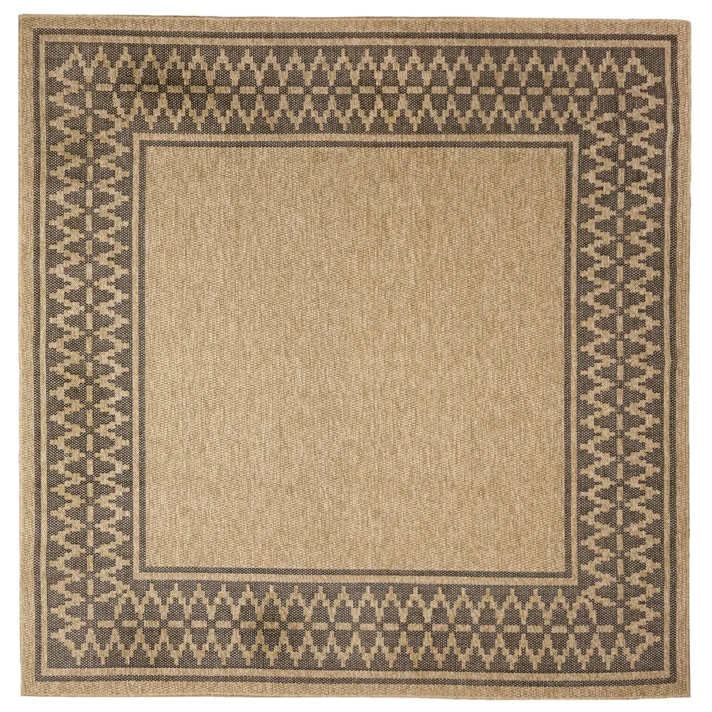 Liora Manne Sahara Diamond Border Indoor/Outdoor Area Rug Natural 7'10