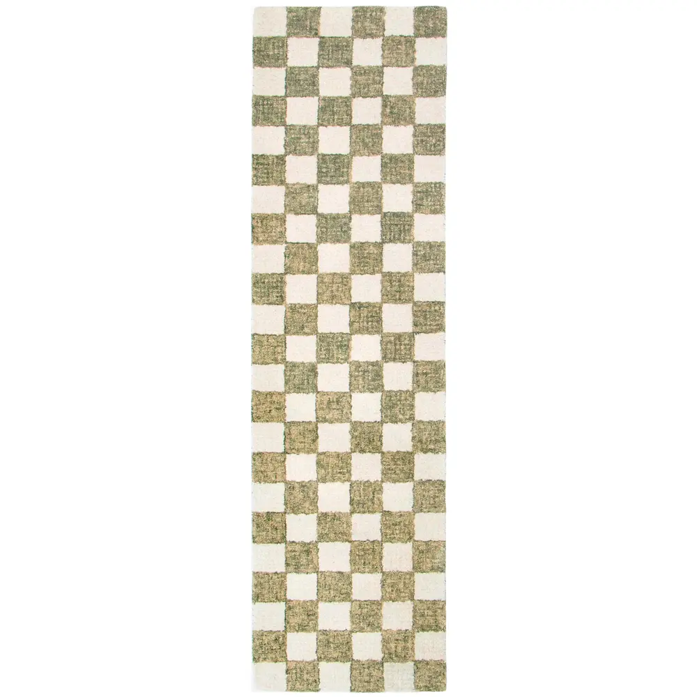 Liora Manne Savannah Checkerboard Indoor Area Rug Sage 2' x 7'6