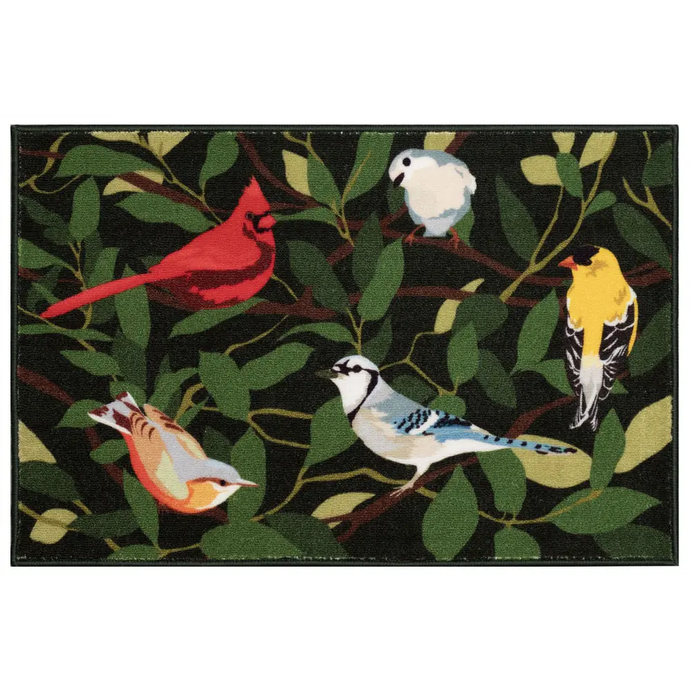 Liora Manne Siena Aviary Indoor Mat Green 2' x 2'10