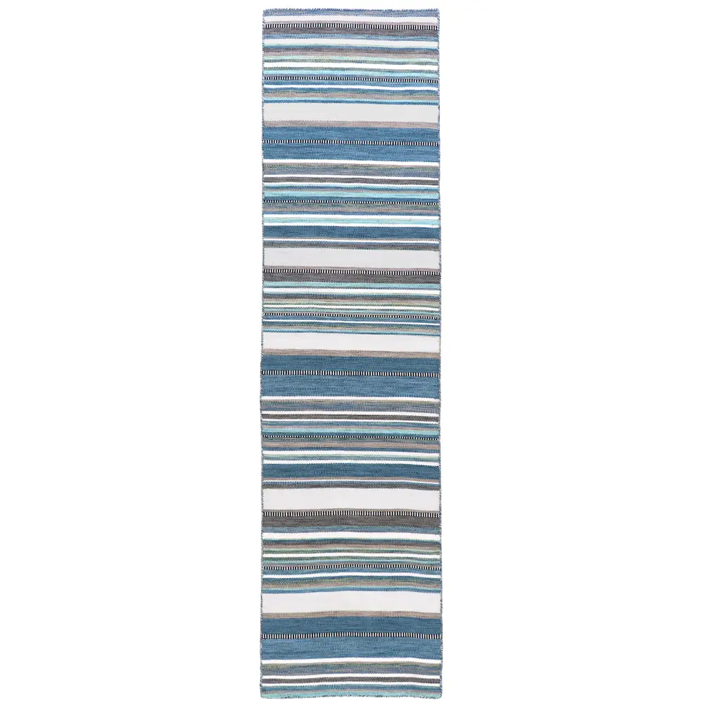 Liora Manne Sonoma Malibu Stripe Indoor/Outdoor Area Rug Seascape 2' x 8'