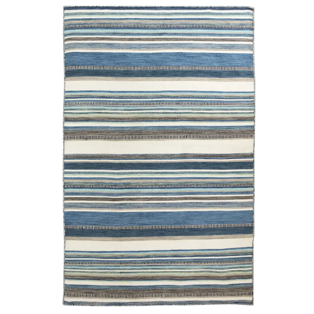 Liora Manne Sonoma Malibu Stripe Indoor/Outdoor Area Rug Seascape 3'6